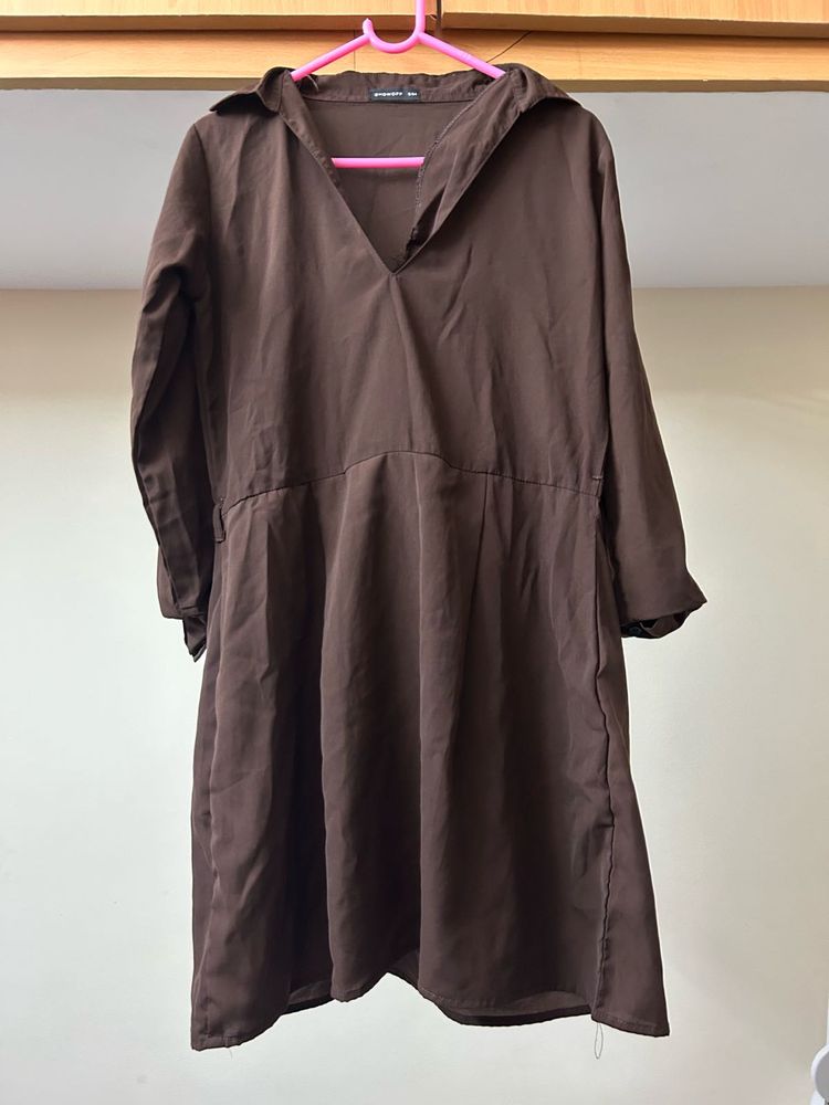 Showoff Brown Mini Dress