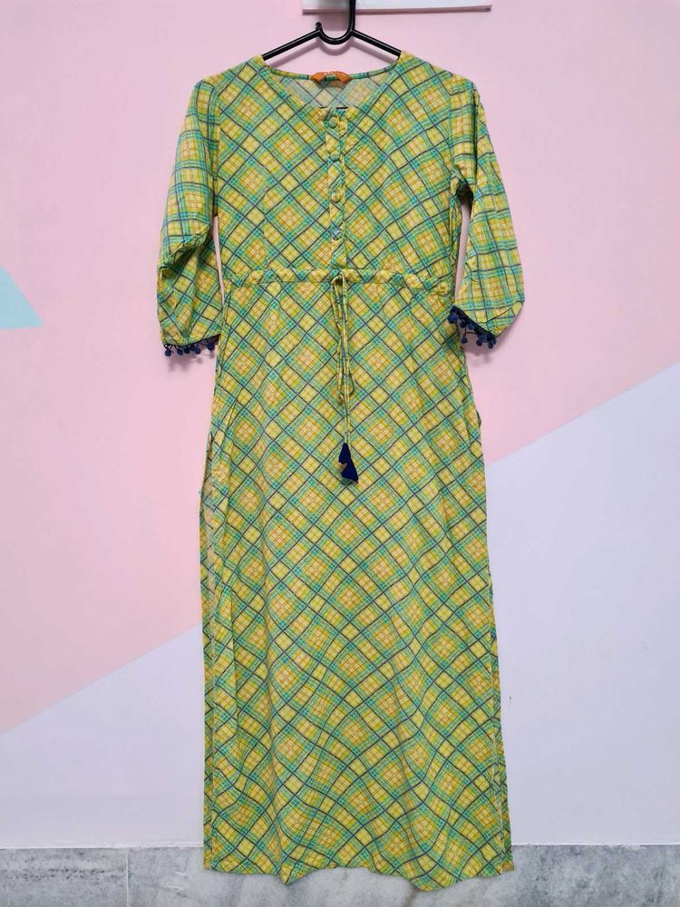 Gerua Long Straight Kurta For Women