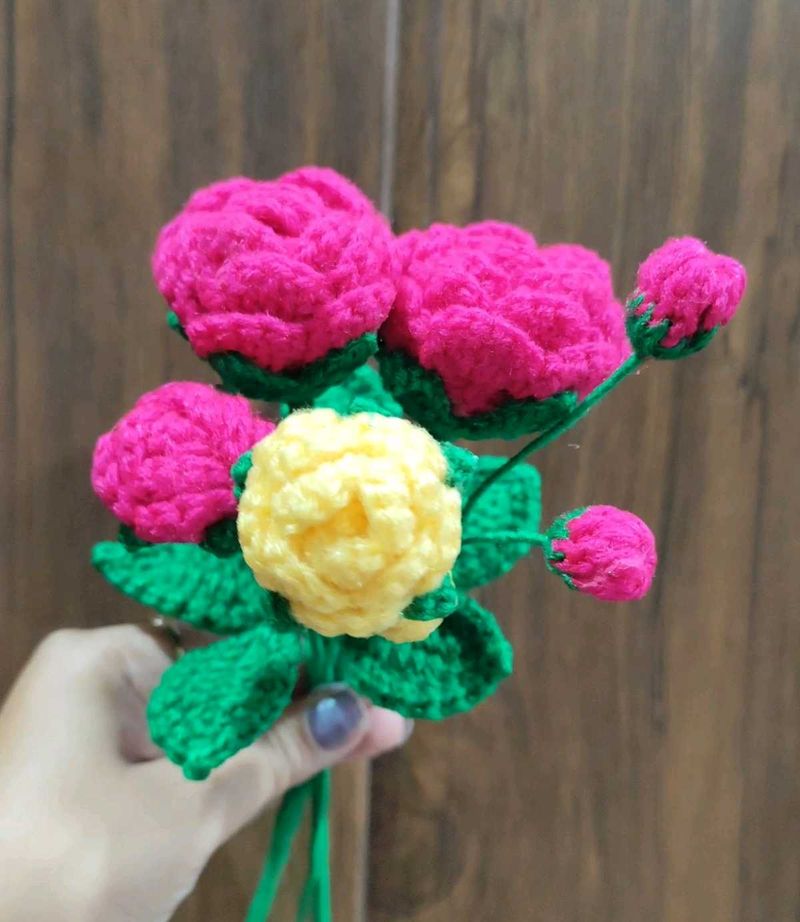 Crocheted Flower Bouquet