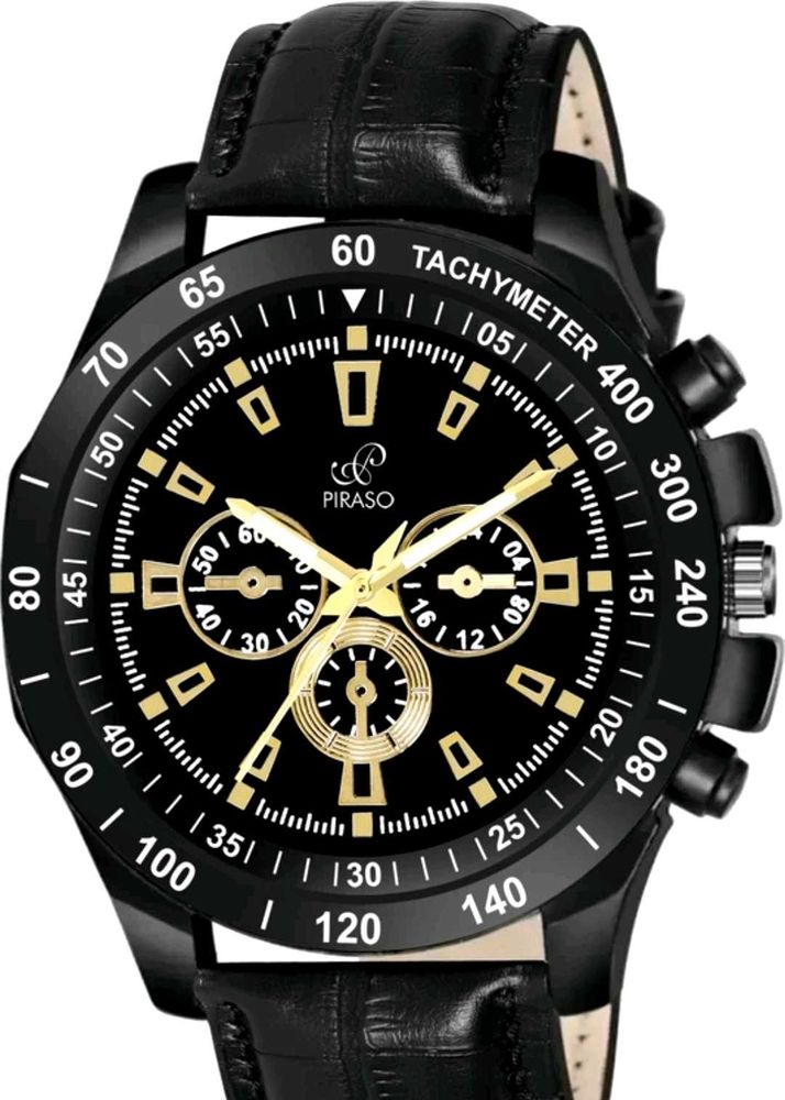 Stylish Black Chronograph Watch