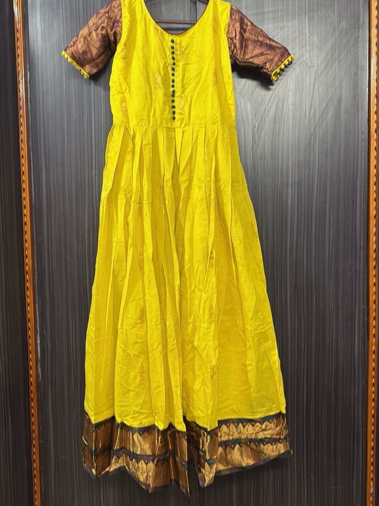 Vibrant Yellow Anarkali Gown