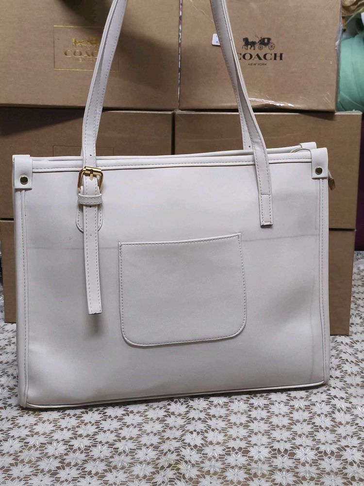 Stylish Cream Tote Bag