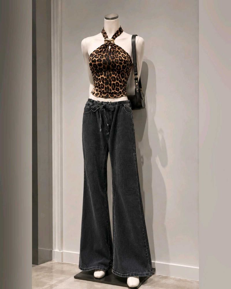 Wide Leg Denim Jeans