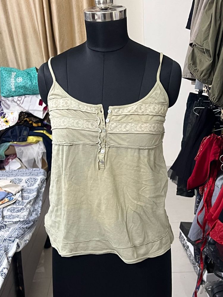 Lace Trim Tank Top