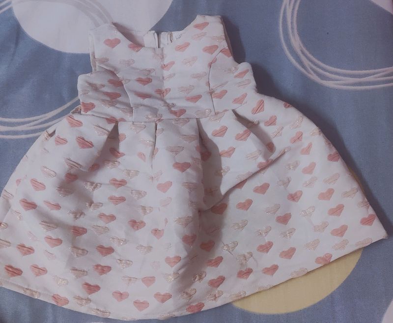Heart Print Baby Dress