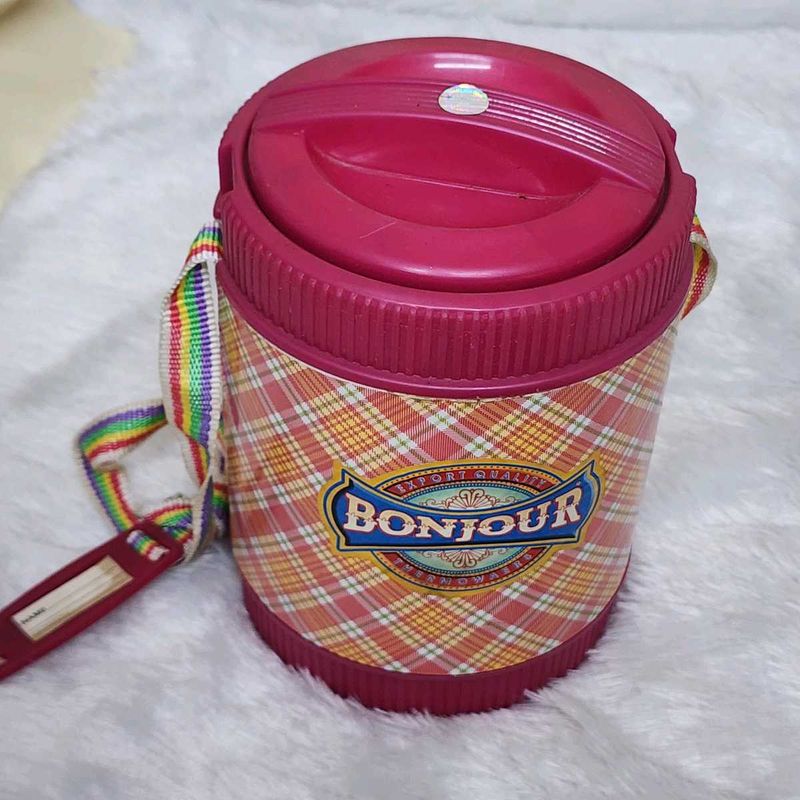 Vintage Bonjour Insulated Food Container
