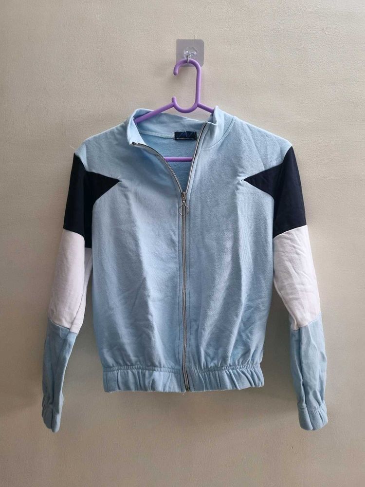 Color Block Zip-Up Jacket