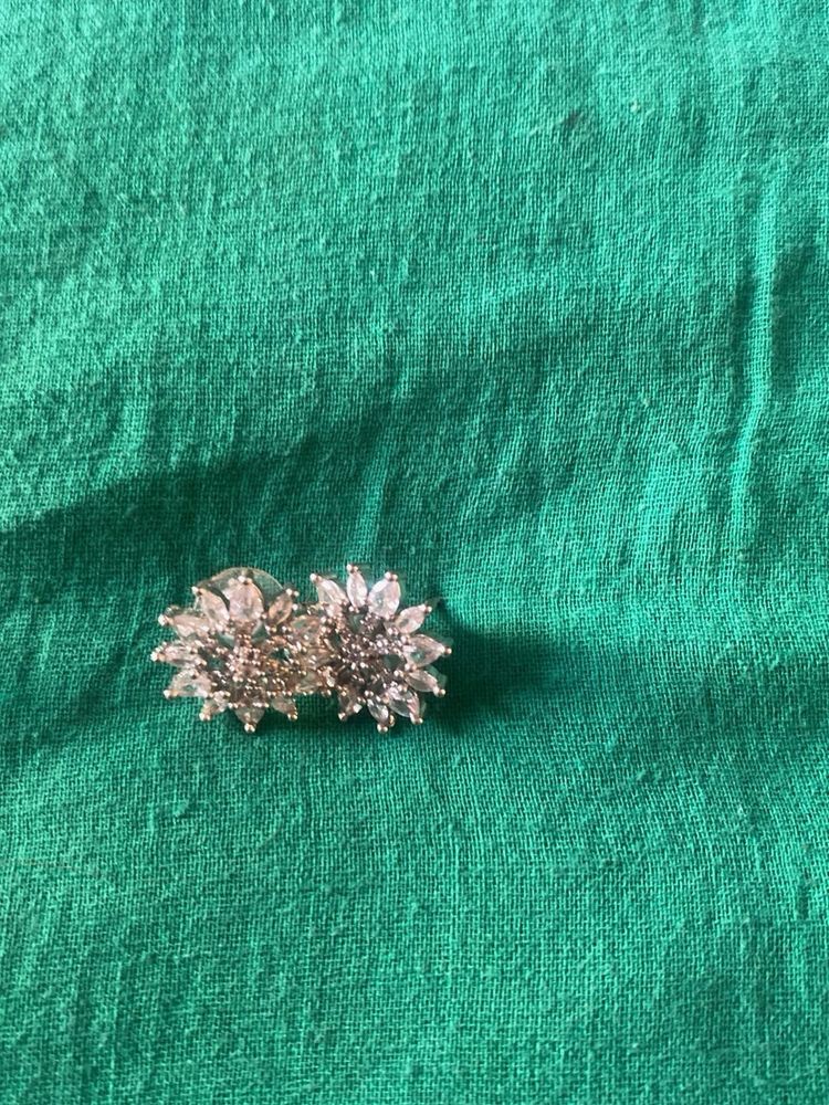 Sparkling Floral Stud Earrings