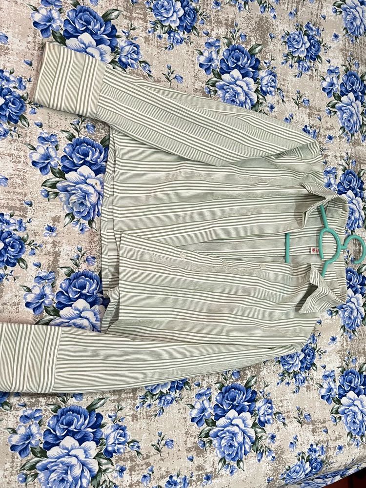 Striped Button-Up Shirt