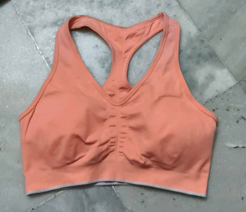 Peach Sports Bra