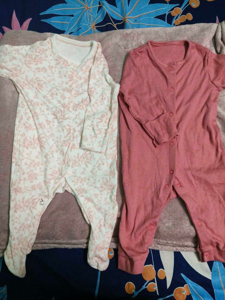 Baby Girls' Sleepsuits (Set of 2)