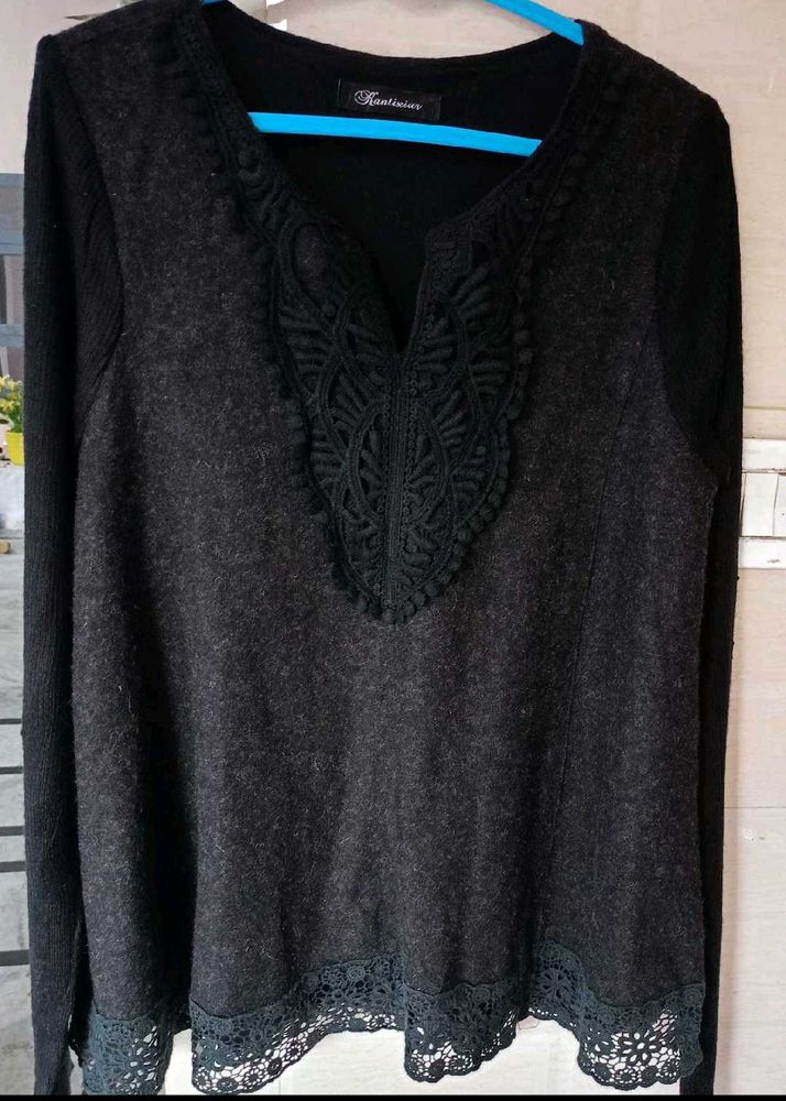 Kantiwear Black Long Sleeve Top