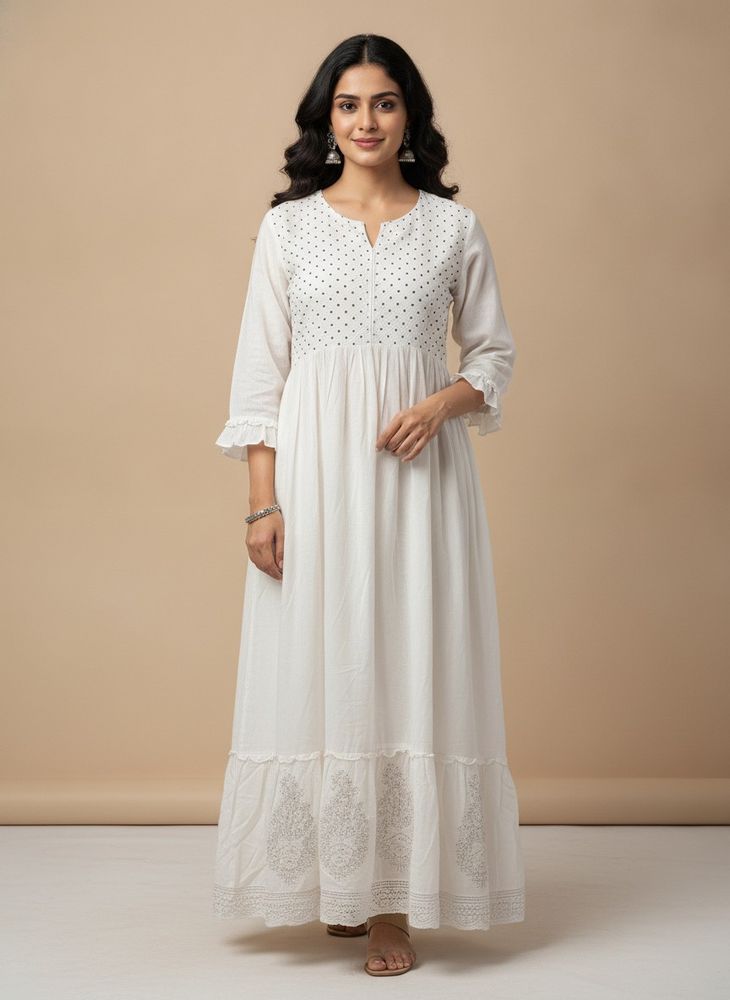 Beautiful White Designer Kurta