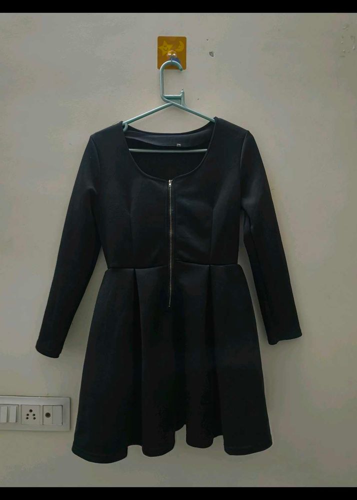 Chic Black Fit and Flare Dress