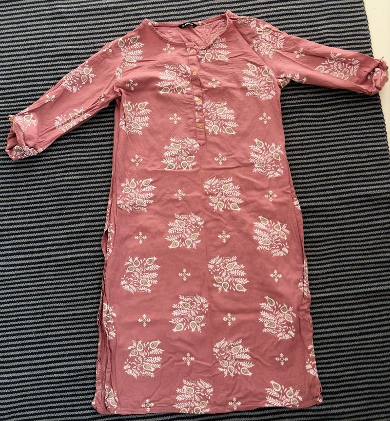 Pink Printed Kurta