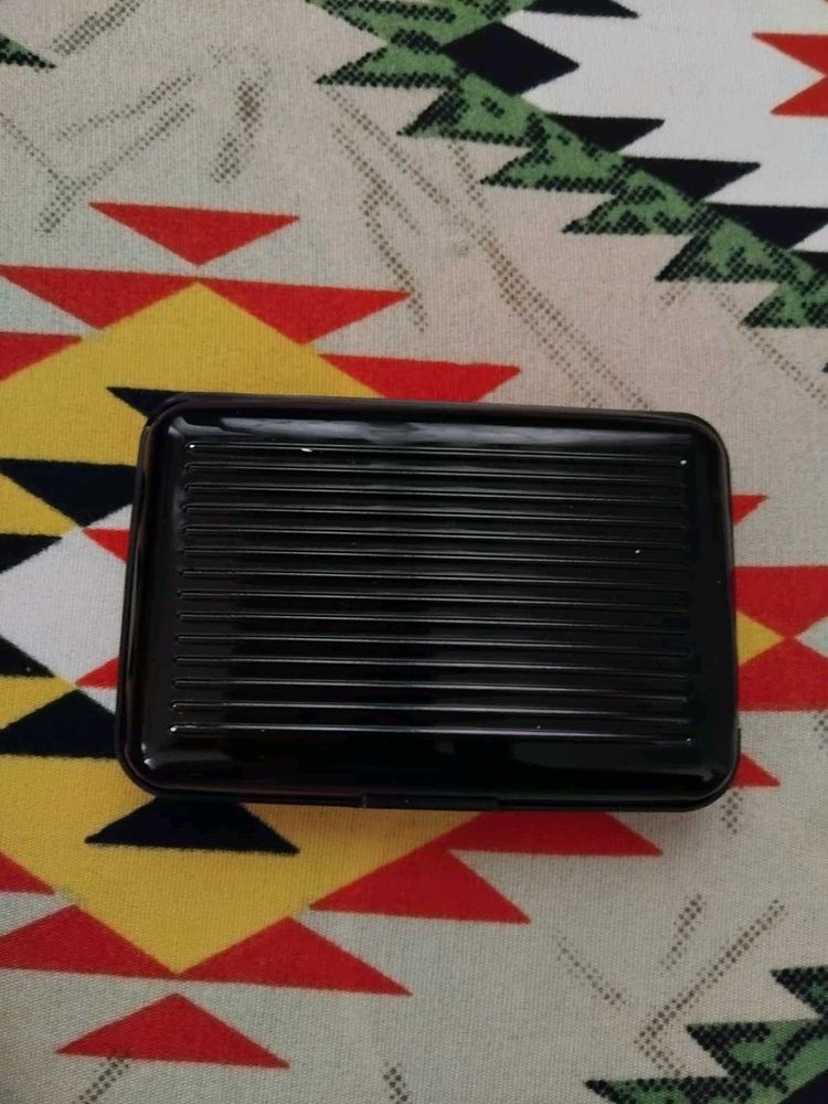 Sleek Black Card Holder