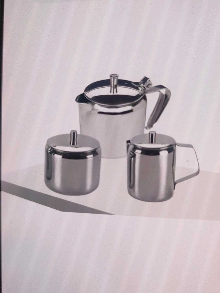 Serving TeaPot with  Milk pot &amp; Su