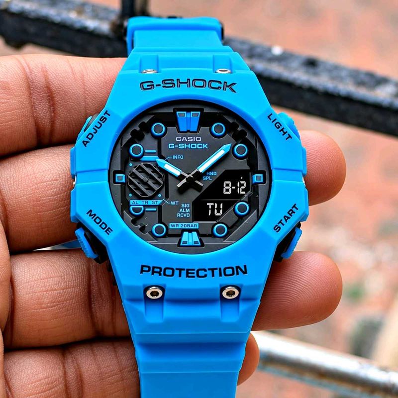 CASIO G-SHOCK Blue Analog-Digital Sports Watch – P