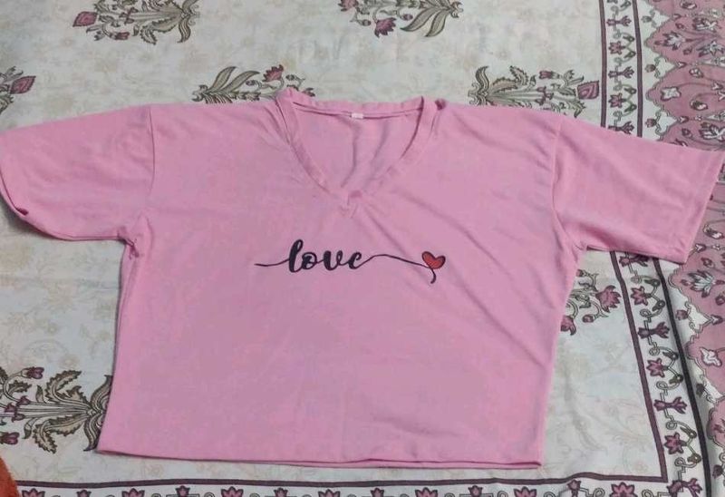 Cute Pink Love Heart T-Shirt