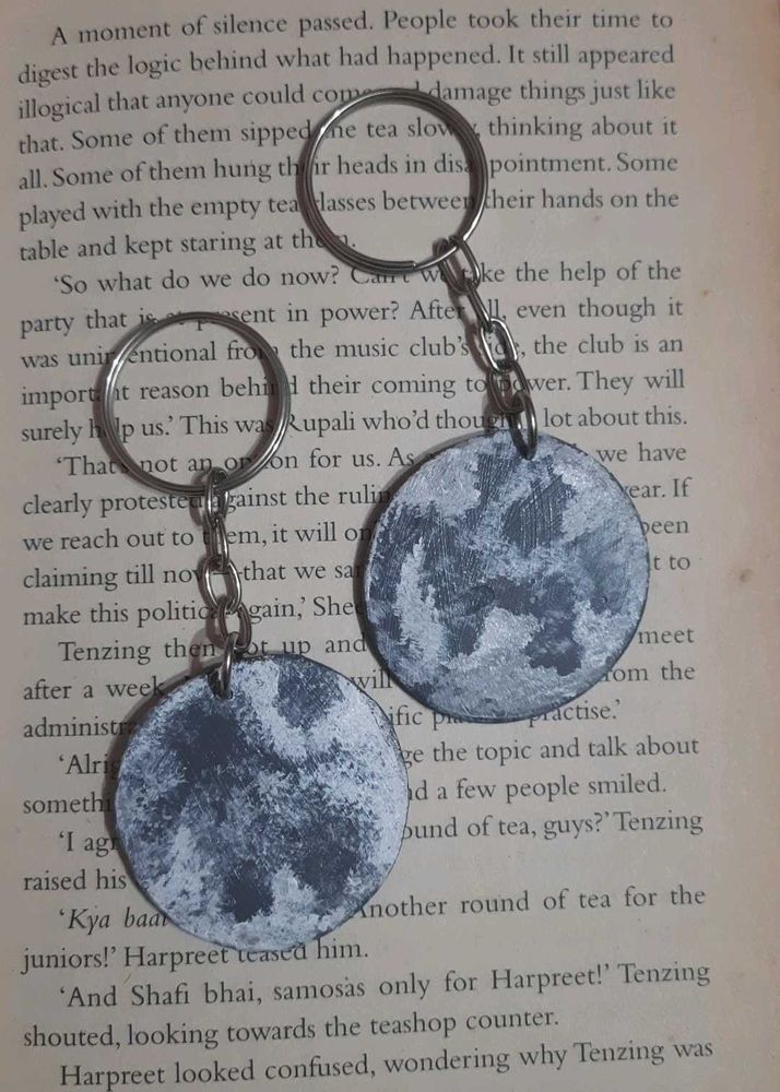 2 Moon Keychains