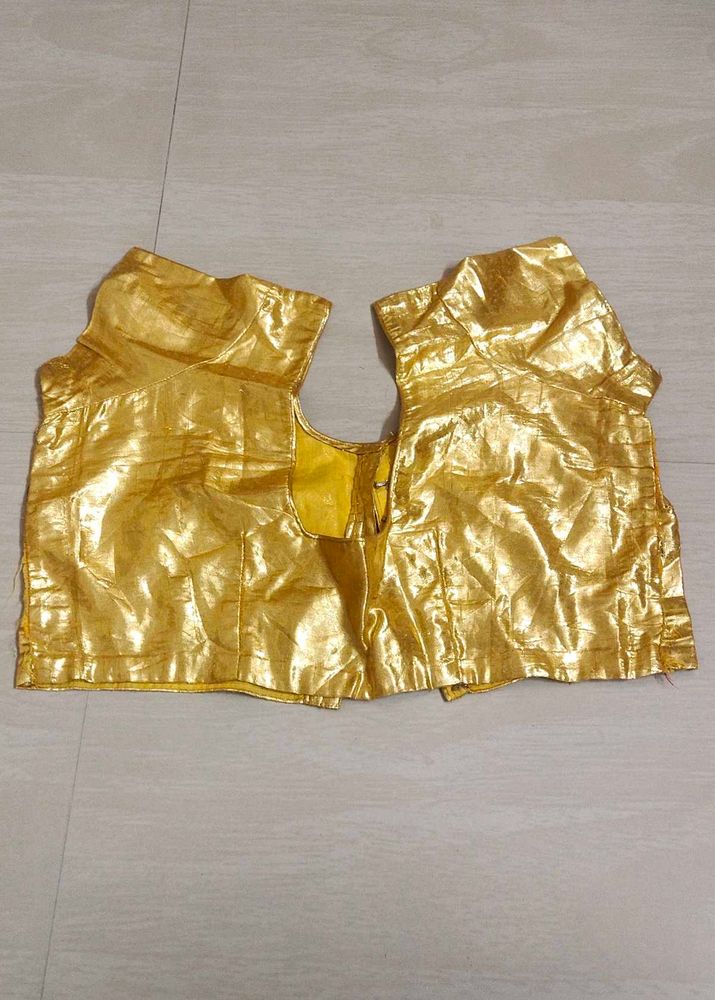 Golden Banarasi Silk Blouse