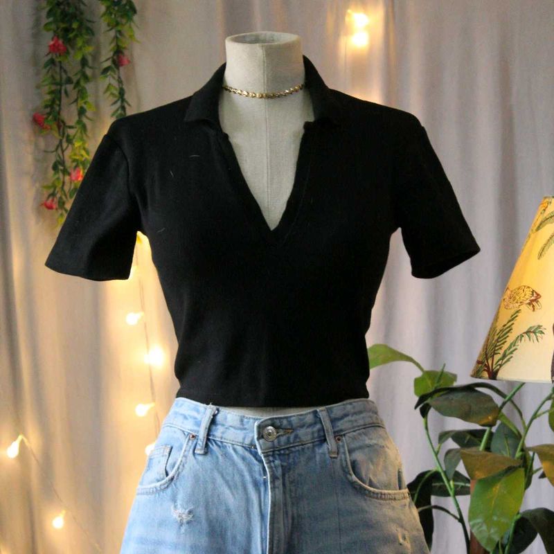Zara Polo neck Crop Top