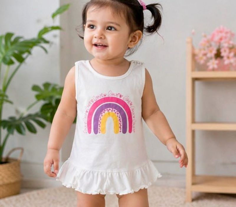 Adorable Rainbow Dress for Girls