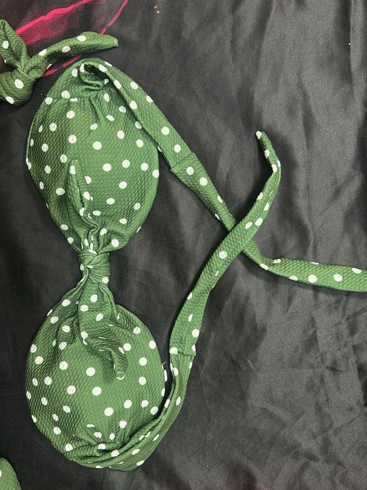 Green Polka Dot Bikini set
