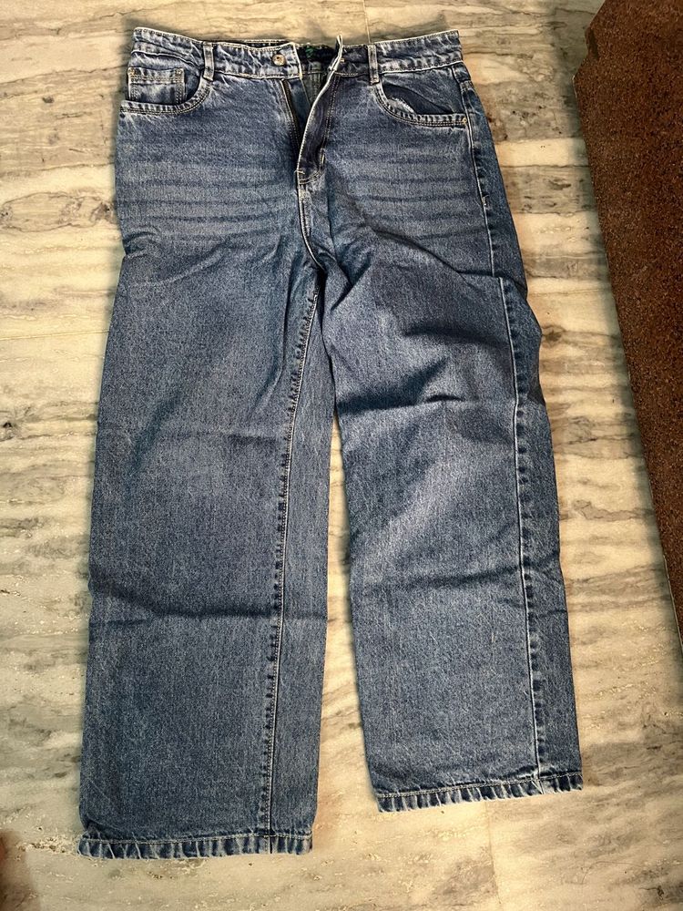 Wide Leg Denim Jeans