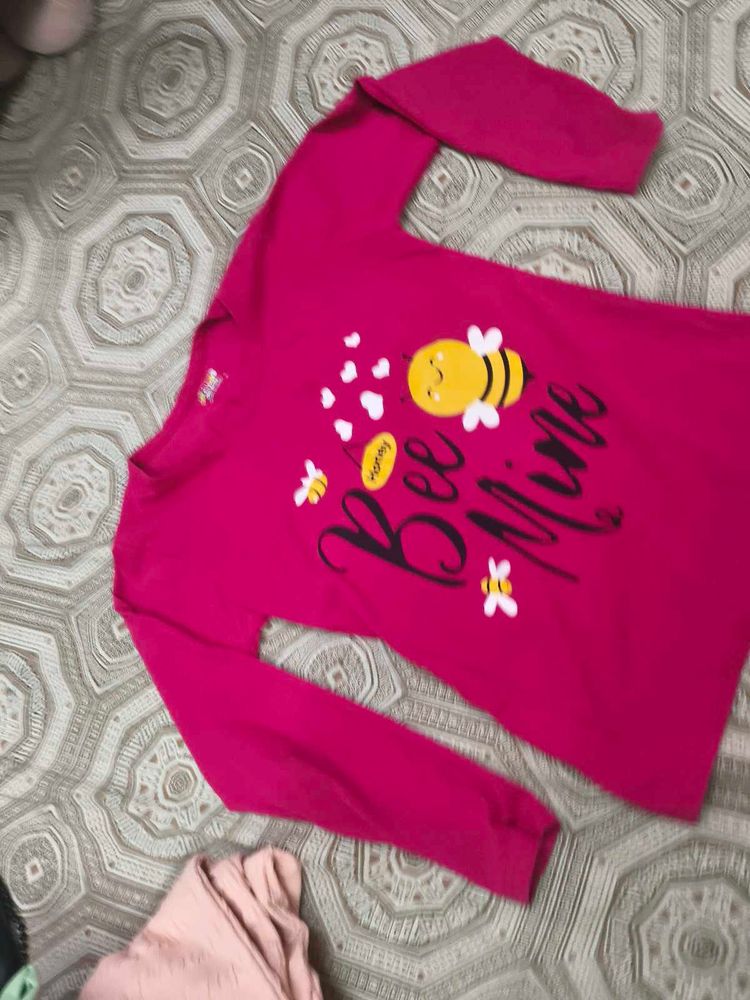 Cute Bee "Bee Mine" Pink T-Shirt