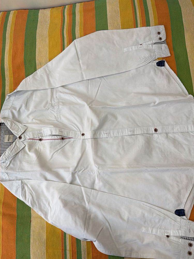 Men's White Long Sleeve Shirt