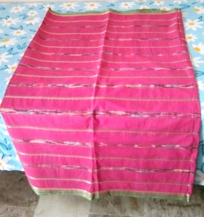 New Fancy Cotton Saree Attached फॉल