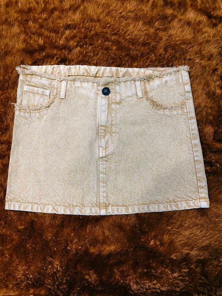 Beige Mini skirt
