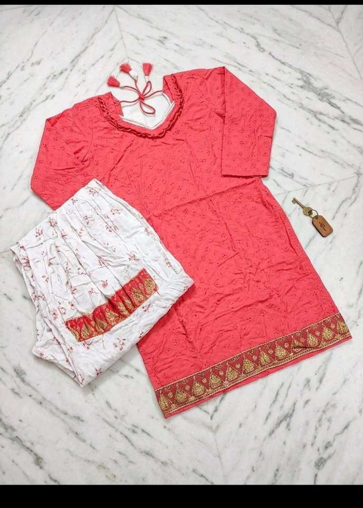 Branded pure cotton patiya kurta set