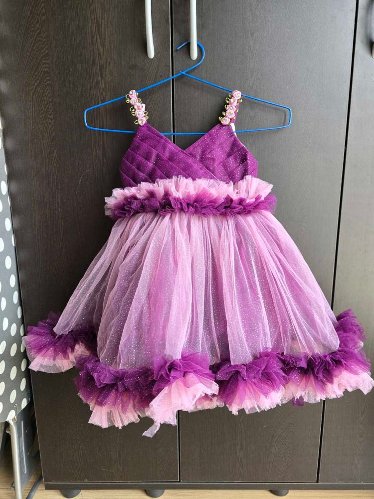 Sparkly Purple Tulle Party Dress