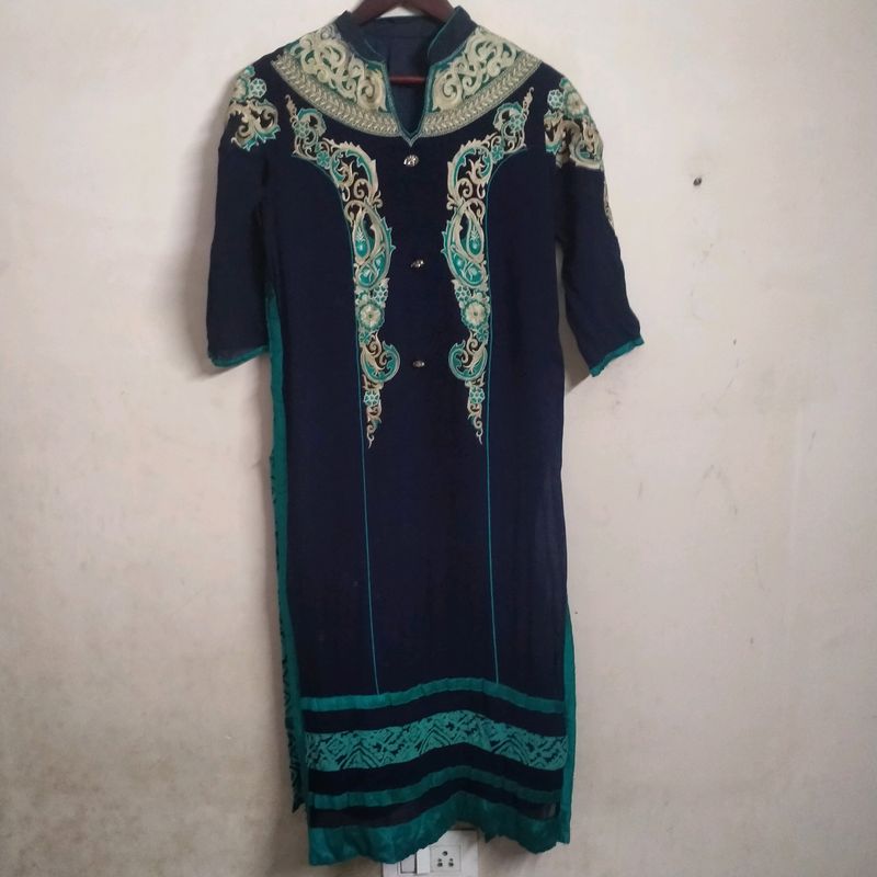 Embroidered Georgette Kurta