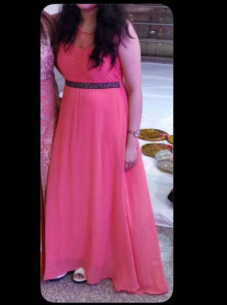 Elegant Pink Maxi Dress