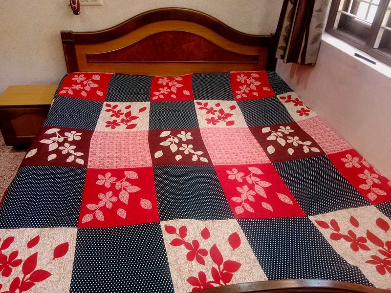 Red Black and Beige Classy Bedsheet