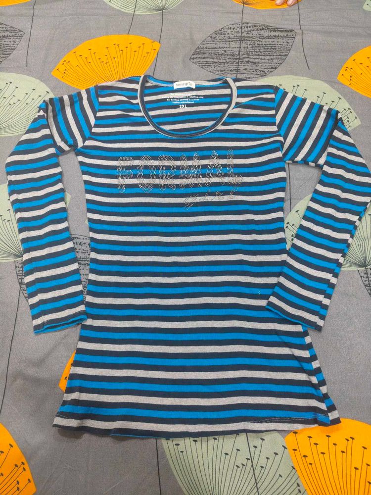 Blue Stripped T Shirt