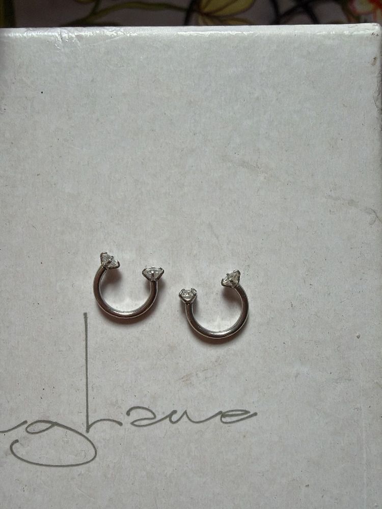 Sparkling Horseshoe Earrings piercing daith rook