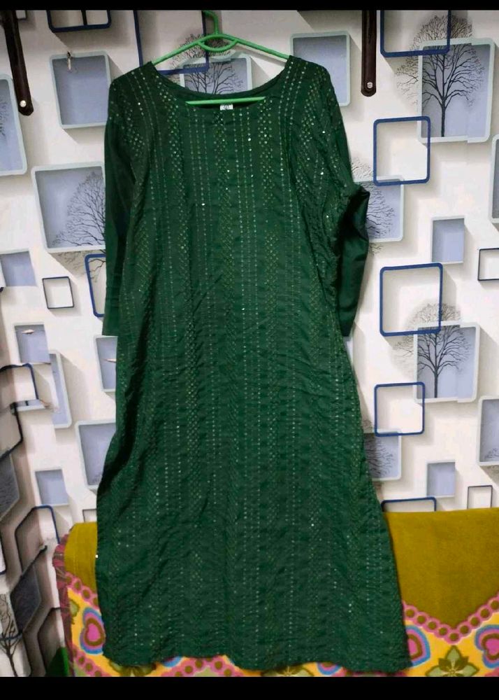Green Kurta pant set