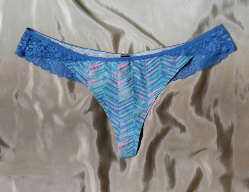 Stylish Printed Thong Panty Lace