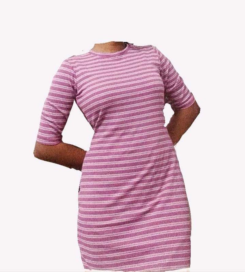 stripped bodycon dress