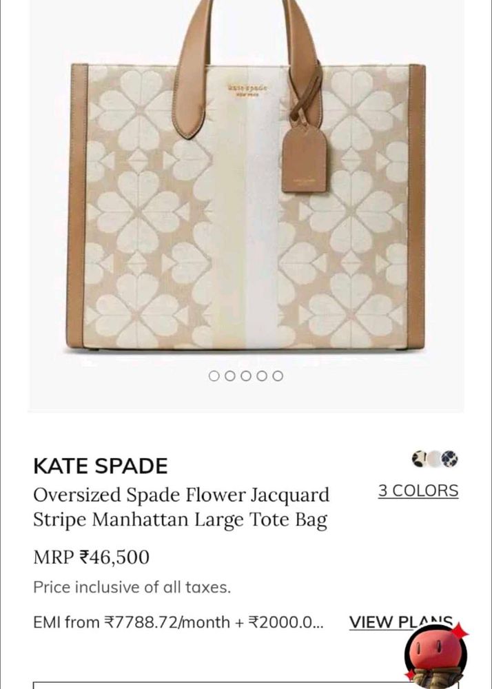Kate Spade Oversized Tote Bag