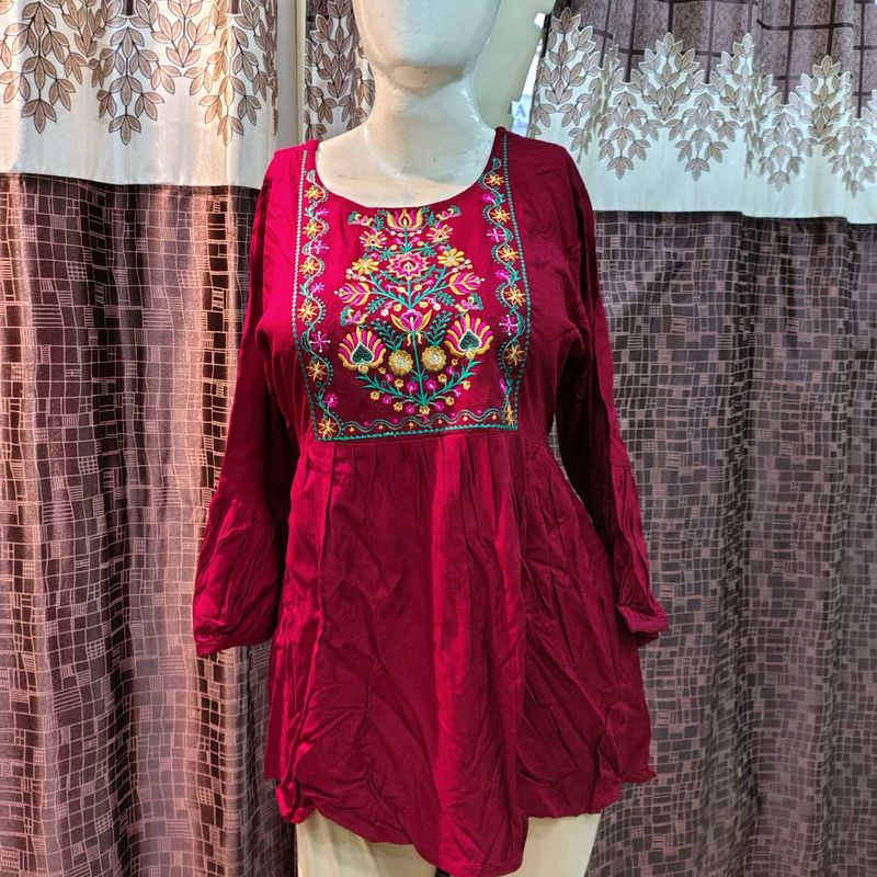 New Embroidered short Kurta or tops