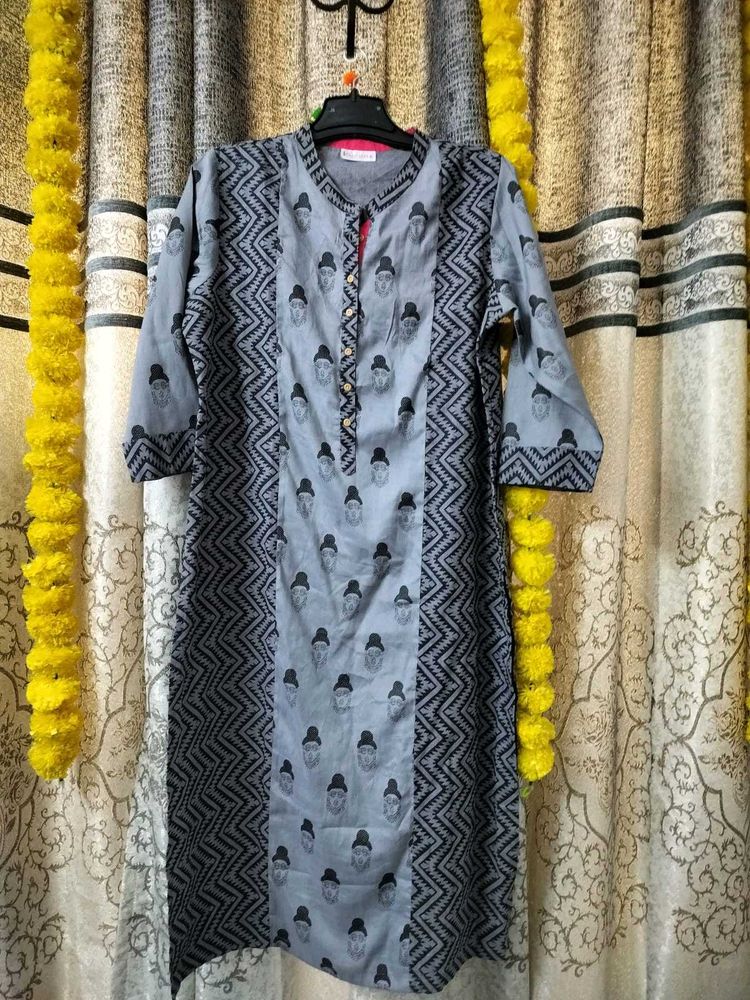 Women's Handloom Buddha Printed Kurti 🥰