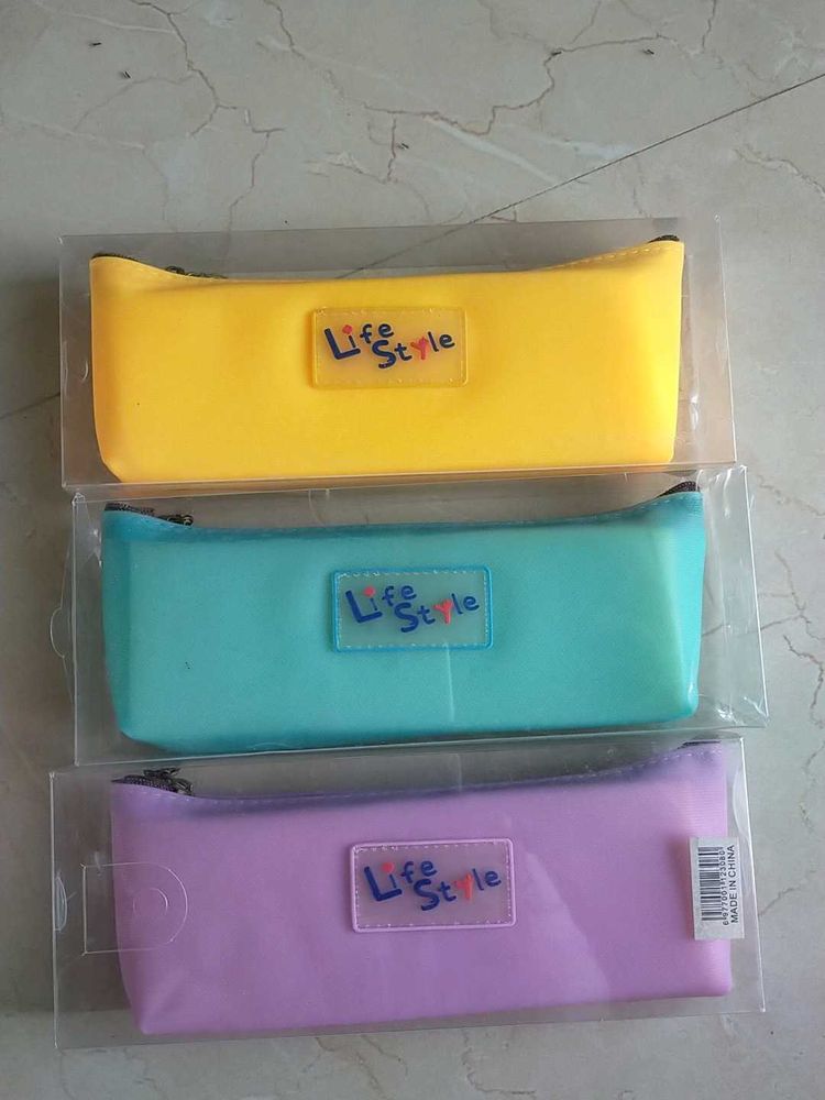Pastel Pencil Cases - Set of 3