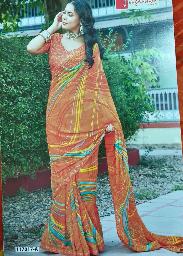 Designer Printed Saree