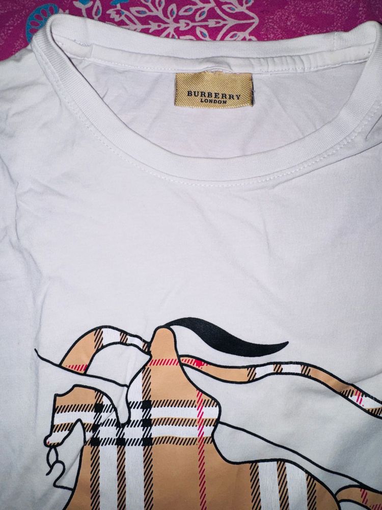 Burberry London White Graphic T-Shirt