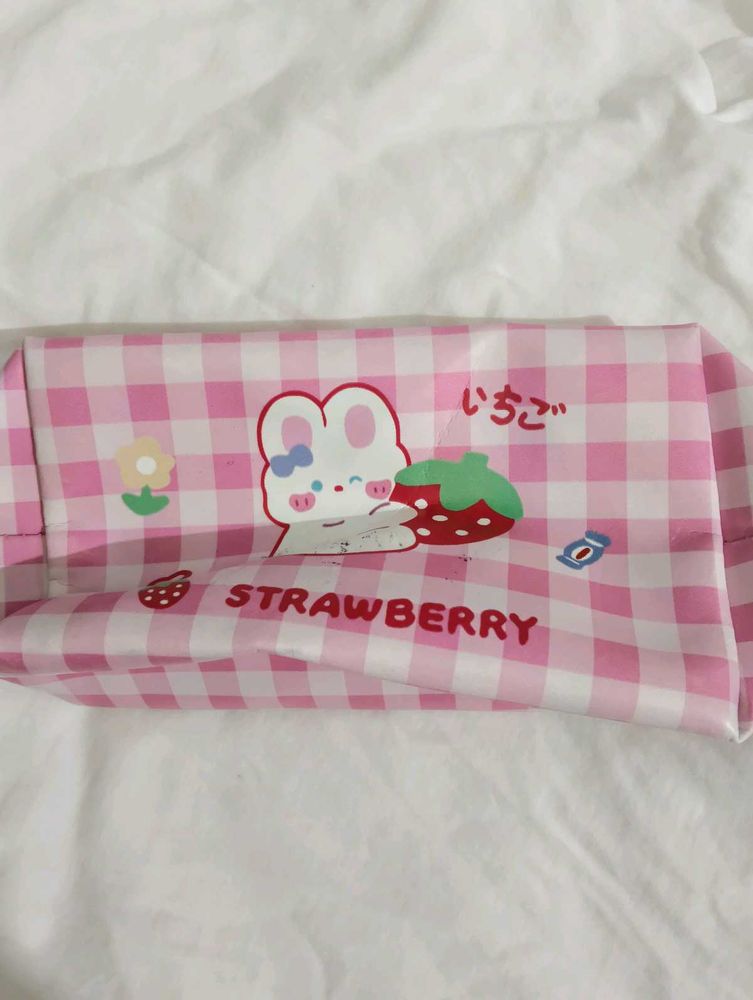 Kawaii Strawberry Bunny Pouch